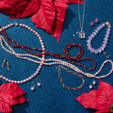 5mm Faceted Garnet & Gold Rope Necklace