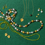 Octagonal Peridot & Pearl Drop Earrings