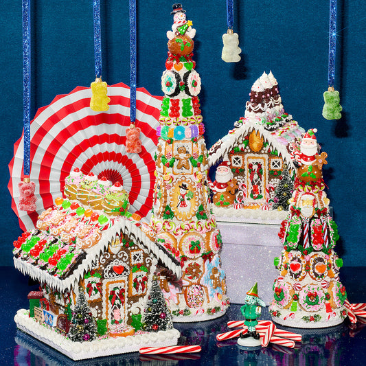 Large Gingerbread House with Train