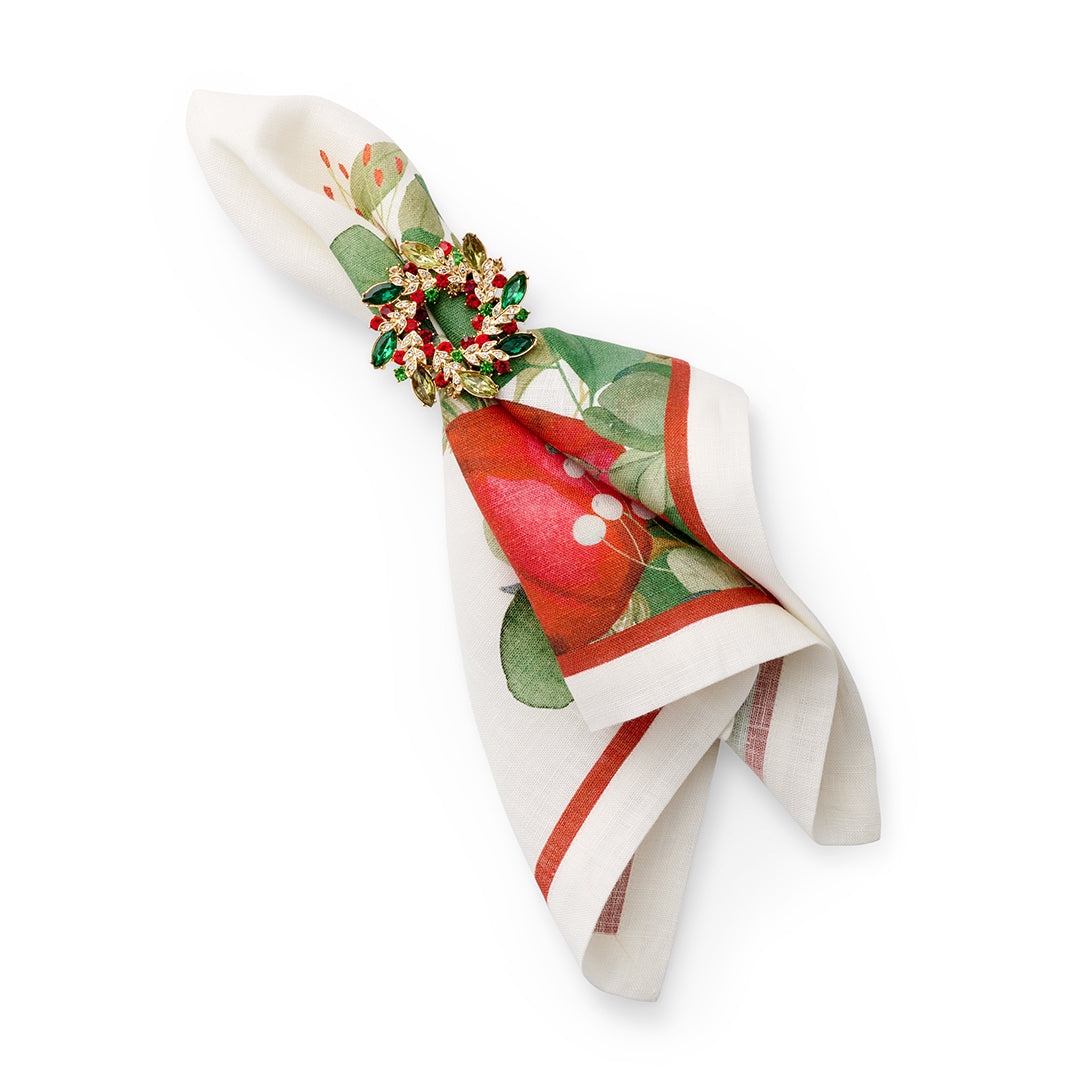 Holiday Floral Napkins, Set of 4