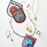 Sapphire & Diamond Bloom Charm Earrings