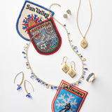 Sapphire & Diamond Bloom Charm Earrings