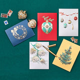 Pine Cone Branch Note Cards, Set of 8