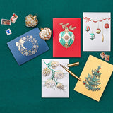 Ornaments on Garland Note Cards, Set of 8