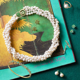 Madison Earrings in Pearls & Emeralds
