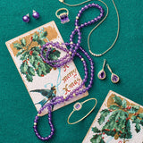 Amethyst & Gold Rope Necklace