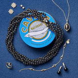 Black Jade & Diamond Station Bracelet