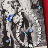 Blue Daisy Pendant Necklace