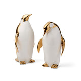 White & Gold Penguins, Set of 2