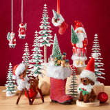 Snowy Forest Red Coat Santa