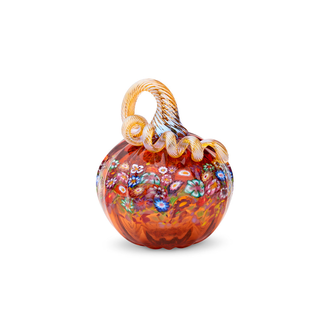 Orange Wildflowers Pumpkin