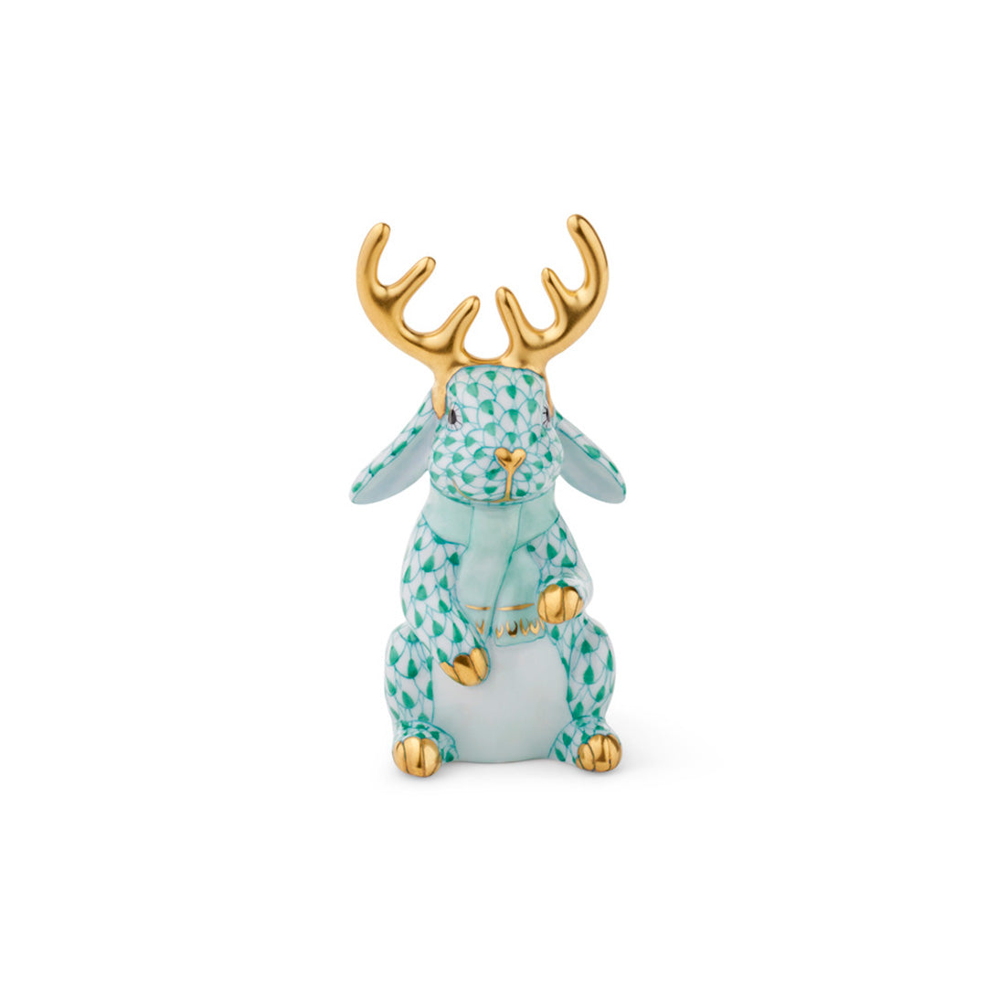 Herend Reindeer Rabbit, Green