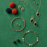 Mini Dot Earrings in Rubies