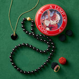 Black Jade Disc Pendant Necklace