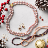 Petite Pink Pearl Drop Earrings