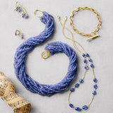Quatro Hoop Earrings in Tanzanites