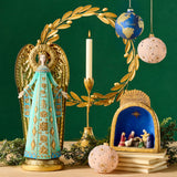 Embossed Laurel Leaf Candleholder