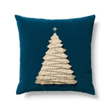 Fringe Holiday Tree Pillow