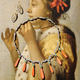 Coral, Diamond & Tsavorite Guardians Necklace