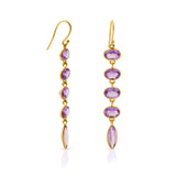 Amethyst Long Drop Earrings