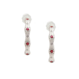 Ruby Wavy Hoop Earrings