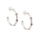 Ruby Wavy Hoop Earrings