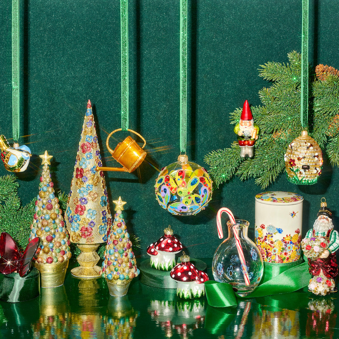 Gardening Santa with Flowers Ornament