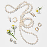 Small Pearl Hoop Earrings