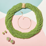 Peridot 20-Strand Twist Necklace