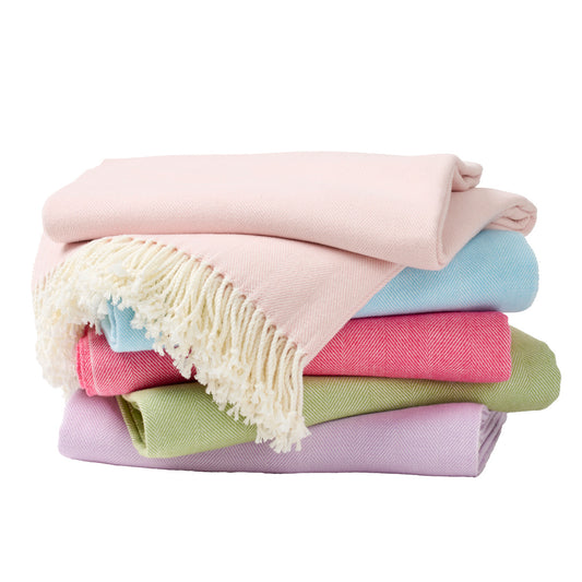 Charleston Herringbone Throw, Coral