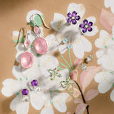 Raindrop Earrings in Rose Quartz