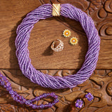Amethyst 20-Strand Twist Necklace