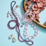 4mm Garnet & Gold Rope Necklace