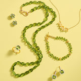 Trillium Cluster Bar Pendant Necklace