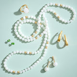 Soho Earrings in White Jade & Diamonds