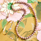 Floating Pink Pearl Necklace