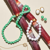 Peninsula Earrings in White Jade