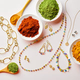 Multicolor Gemstone Woven Necklace