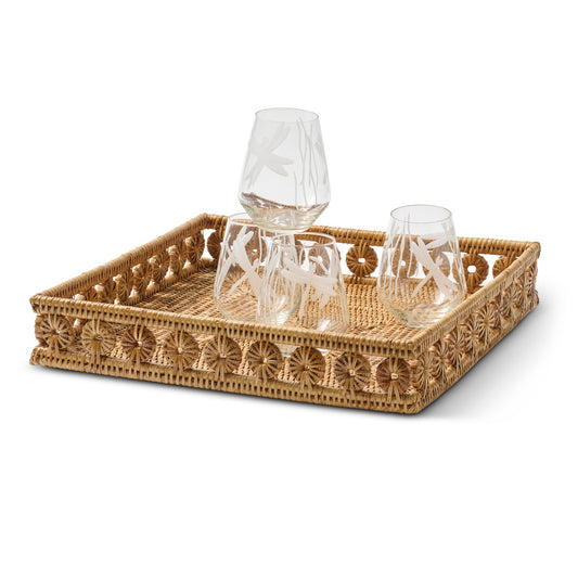 Burmese Rattan Tray