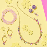 Pinwheel Earrings in Amethyst & Diamonds