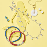 Dewdrops Necklace in White Topaz