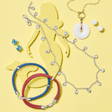 Dewdrops Necklace in White Topaz