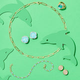 Turquoise & Topaz Pool Doublet Earrings