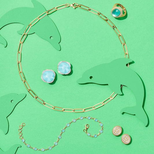 Aquamarine Bezel-Set Bracelet