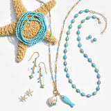 Turquoise Chain-Link Earrings