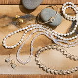 6mm Oval Baroque Pearl Rope Necklace