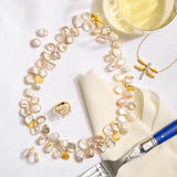 9mm Keshi Pearl Earrings