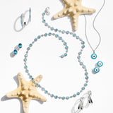 Gigi Hoop Earrings in Swiss Blue Topaz