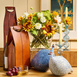 Iris Candleholders, Set of 2 Blue