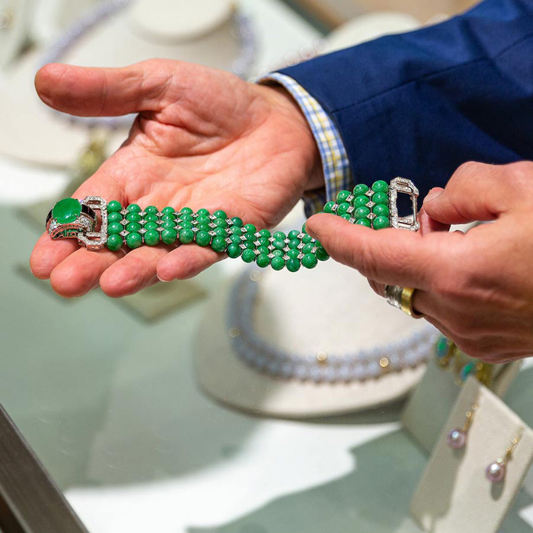 Diana Ring in Apple Green Jade – Gump's